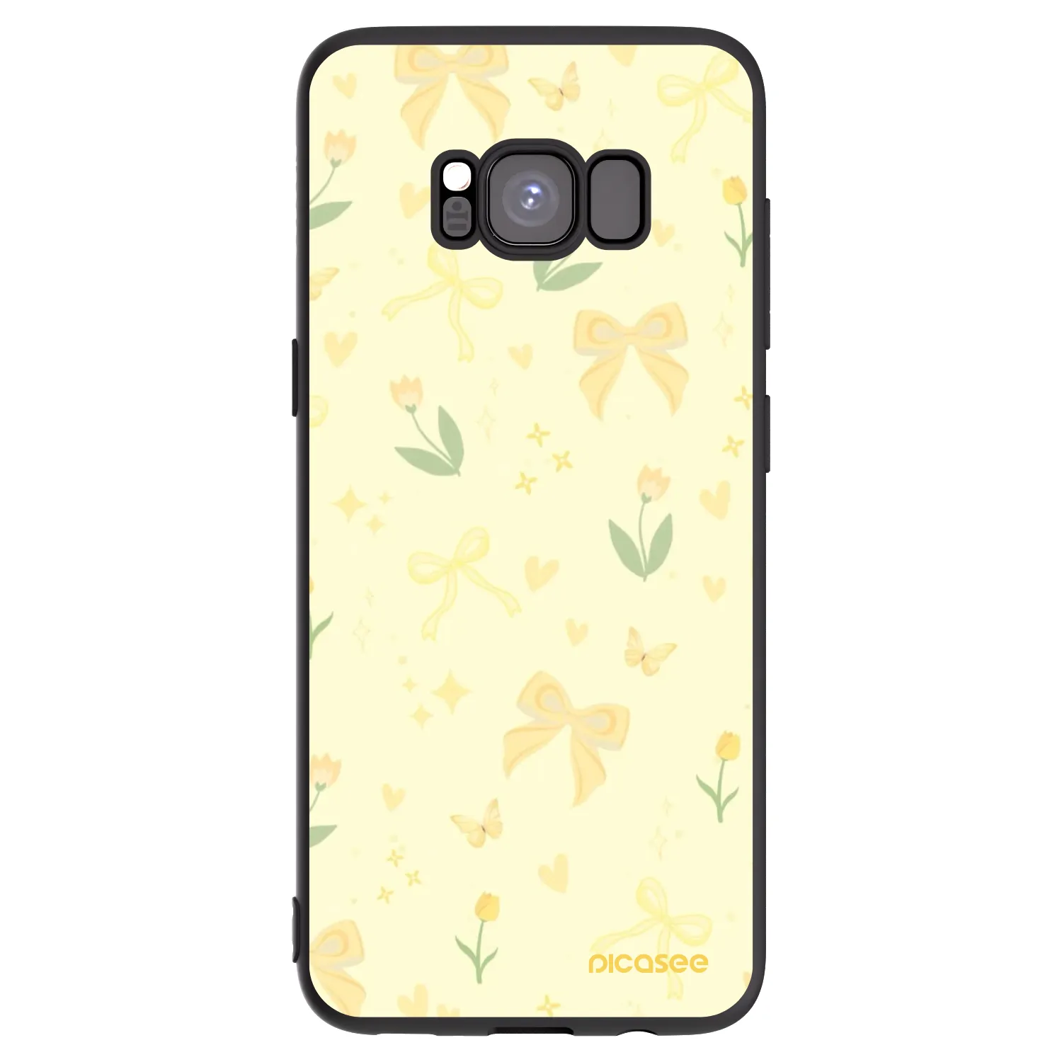Picasee silikonový černý obal pro Samsung Galaxy S8 G950F - Honey Blossom