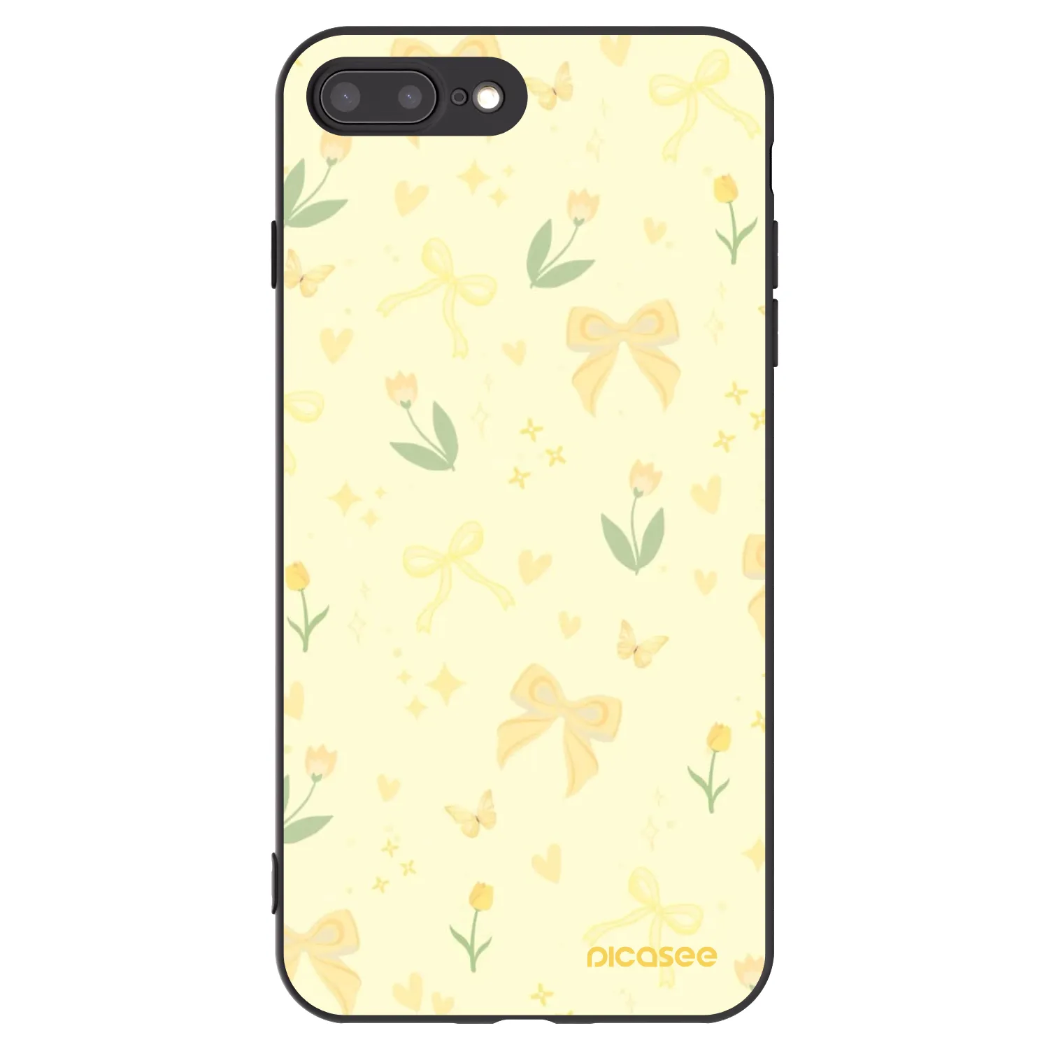 Picasee silikonový černý obal pro Apple iPhone 8 Plus - Honey Blossom