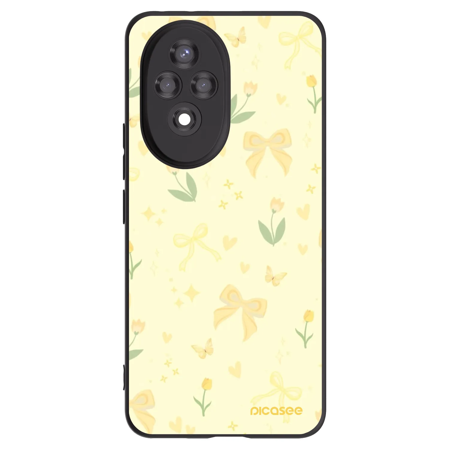 Picasee silikonový černý obal pro Honor 200 Pro 5G - Honey Blossom