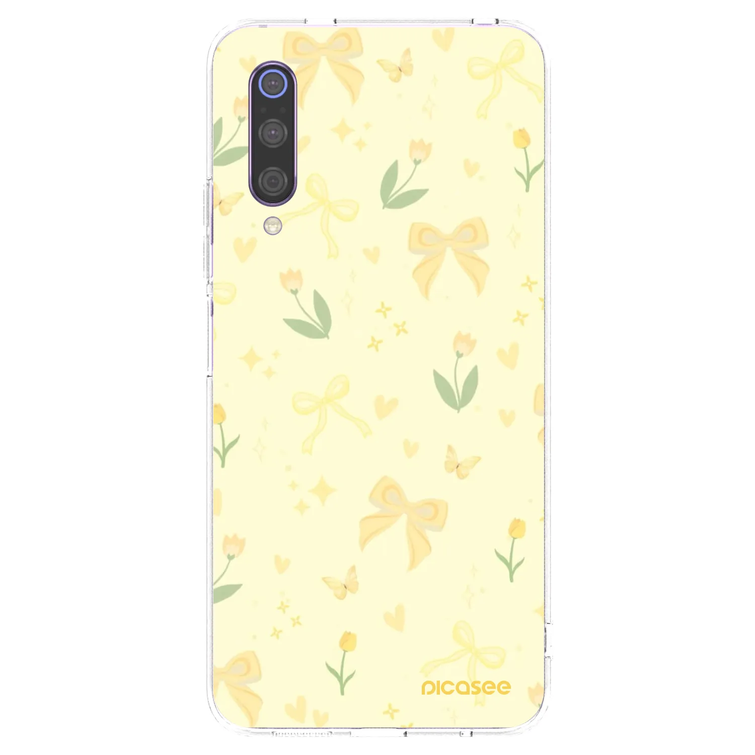 Picasee silikonový průhledný obal pro Xiaomi Mi 9 - Honey Blossom