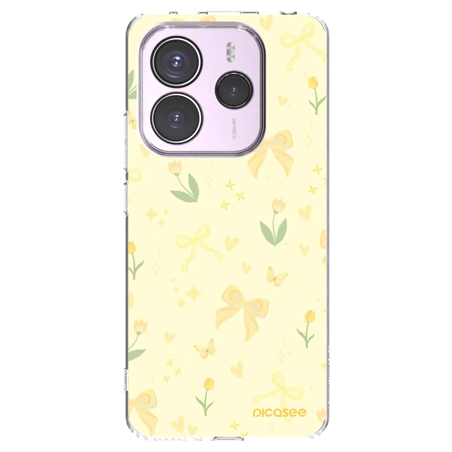 Picasee silikonový průhledný obal pro Xiaomi Redmi Note 14 5G - Honey Blossom