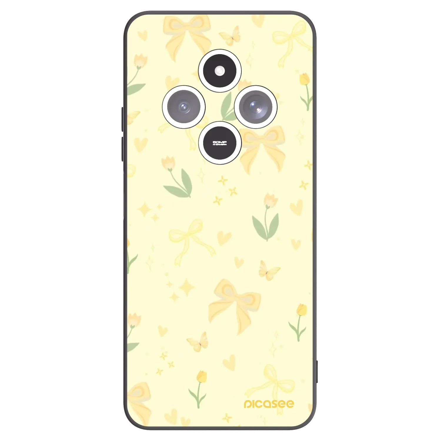 Picasee silikonový černý obal pro Xiaomi Redmi 14C - Honey Blossom