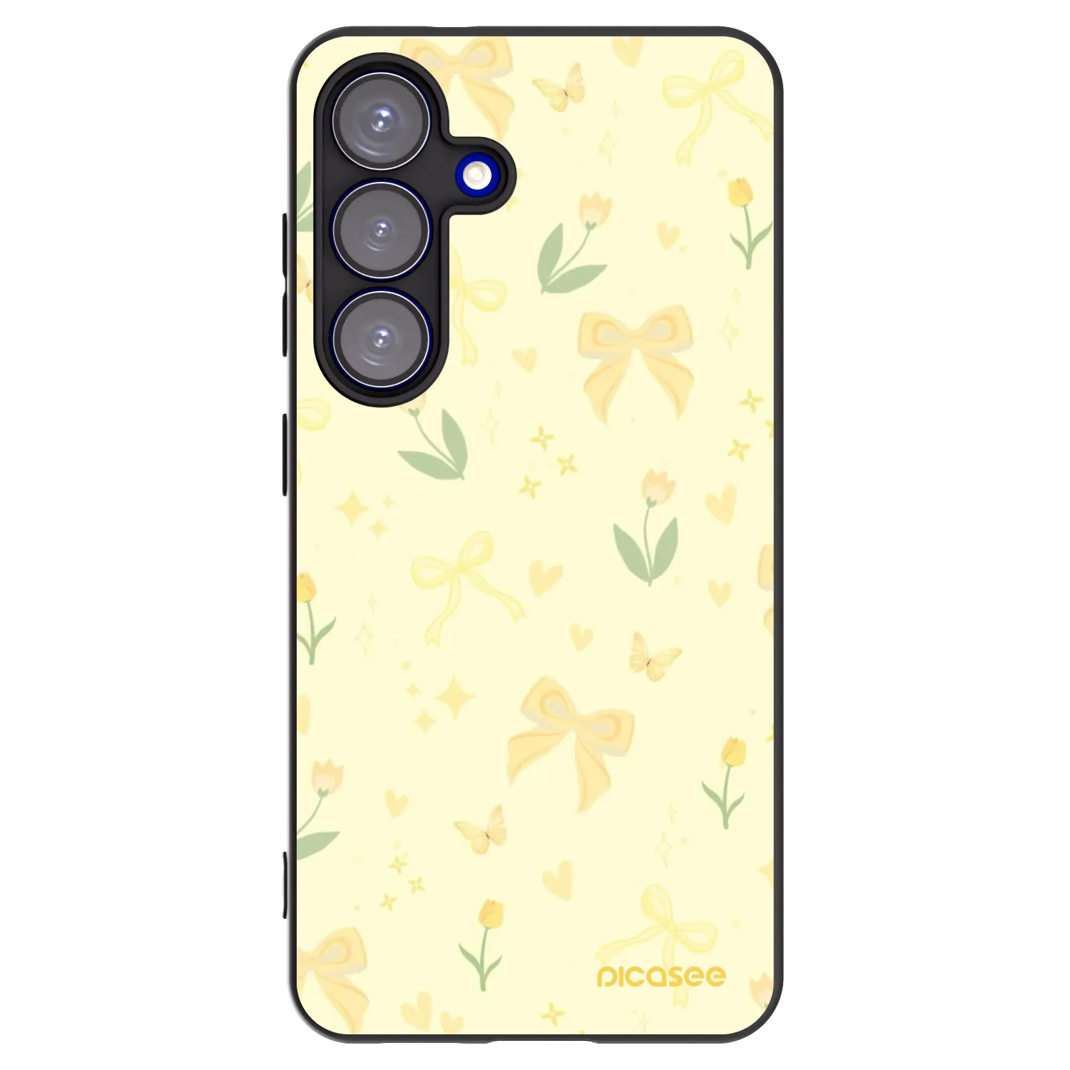 Picasee silikonový černý obal pro Samsung Galaxy S25 5G - Honey Blossom