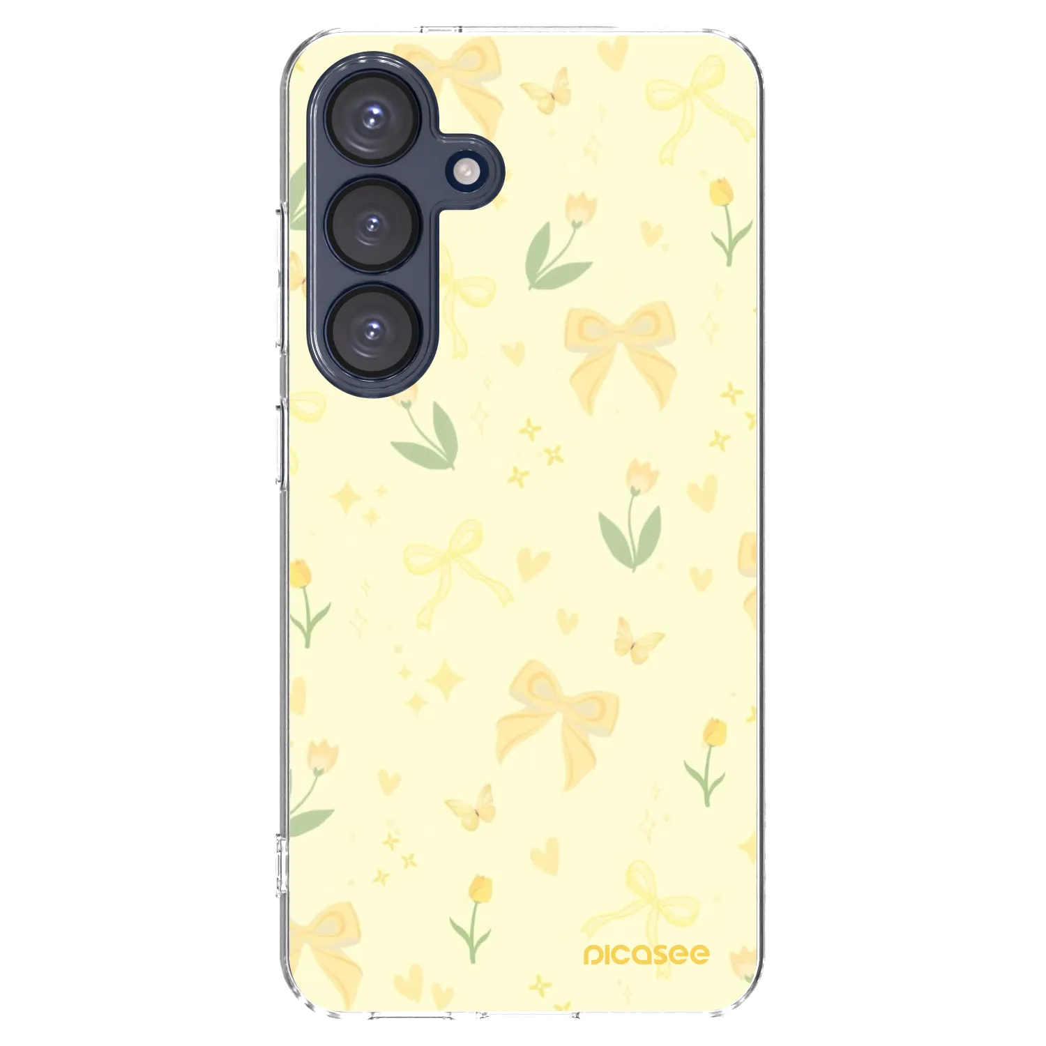 Picasee silikonový průhledný obal pro Samsung Galaxy S25 5G - Honey Blossom