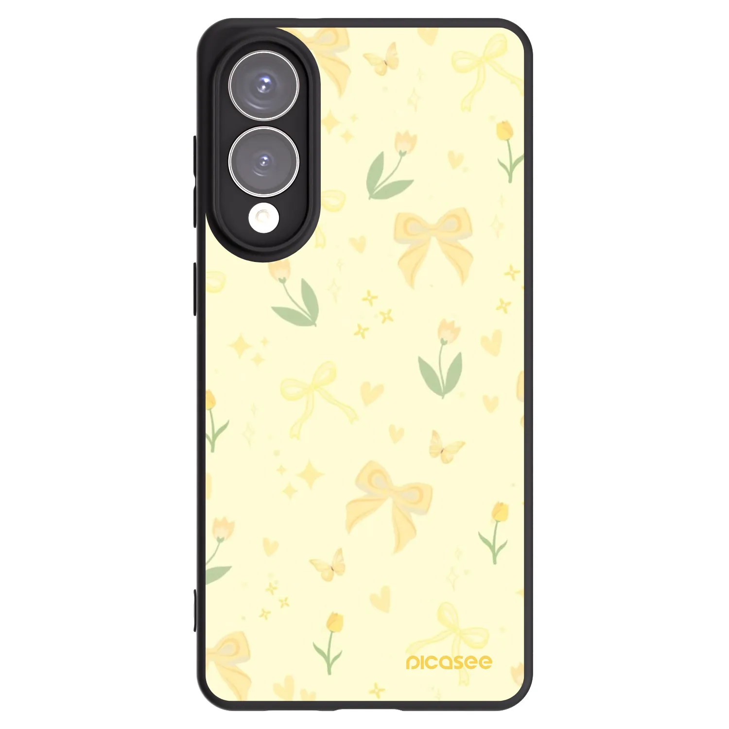 Picasee silikonový černý obal pro Samsung Galaxy S25 Edge 5G - Honey Blossom