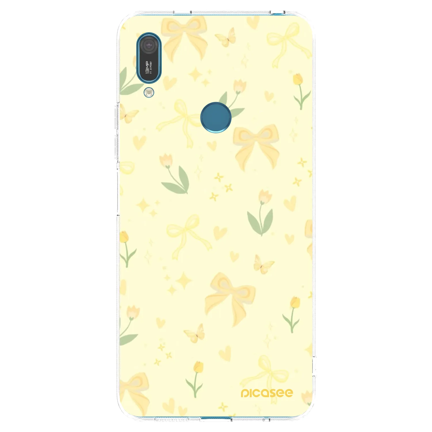 Picasee silikonový průhledný obal pro Huawei Y7 2019 - Honey Blossom