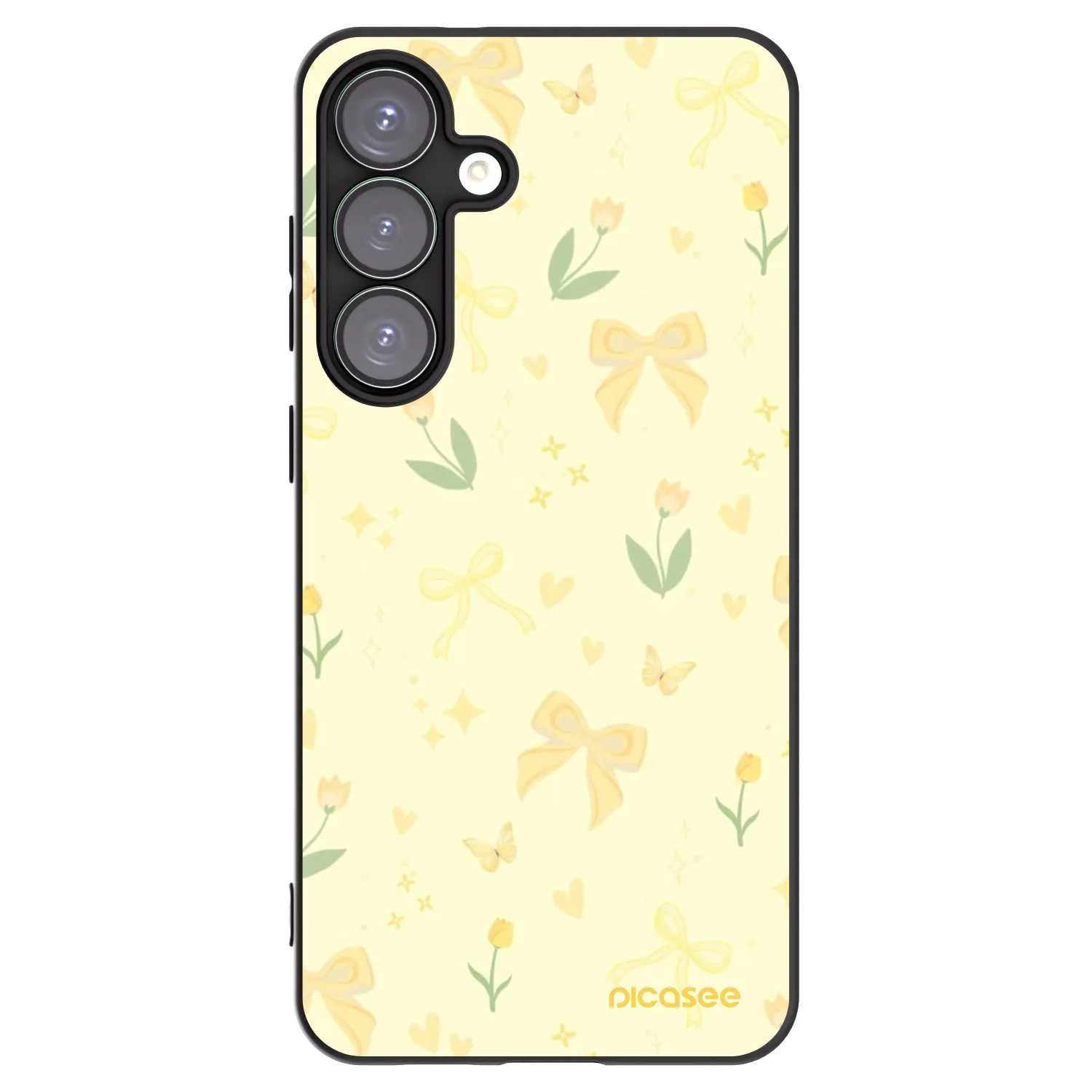 Picasee silikonový černý obal pro Samsung Galaxy S25+ 5G - Honey Blossom