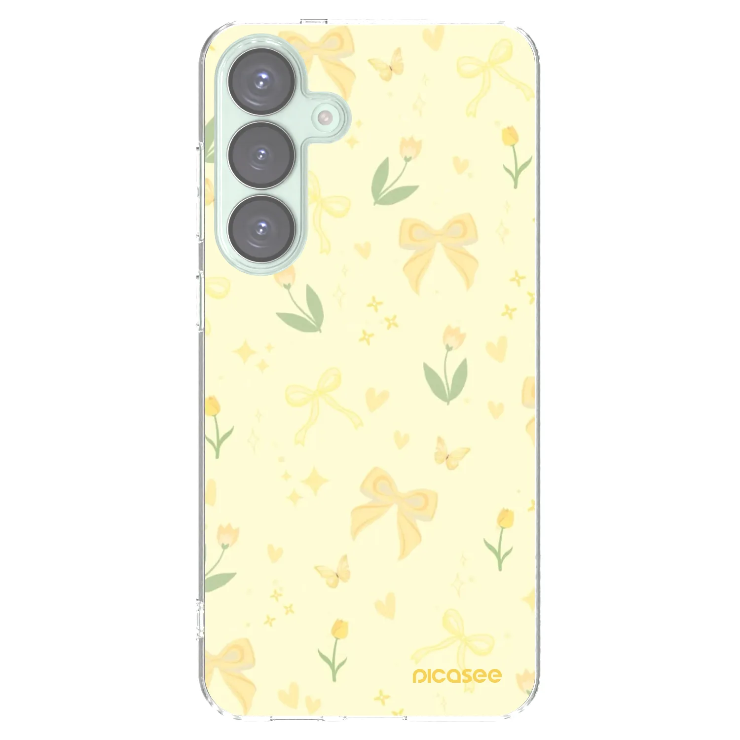 Picasee silikonový průhledný obal pro Samsung Galaxy S25+ 5G - Honey Blossom