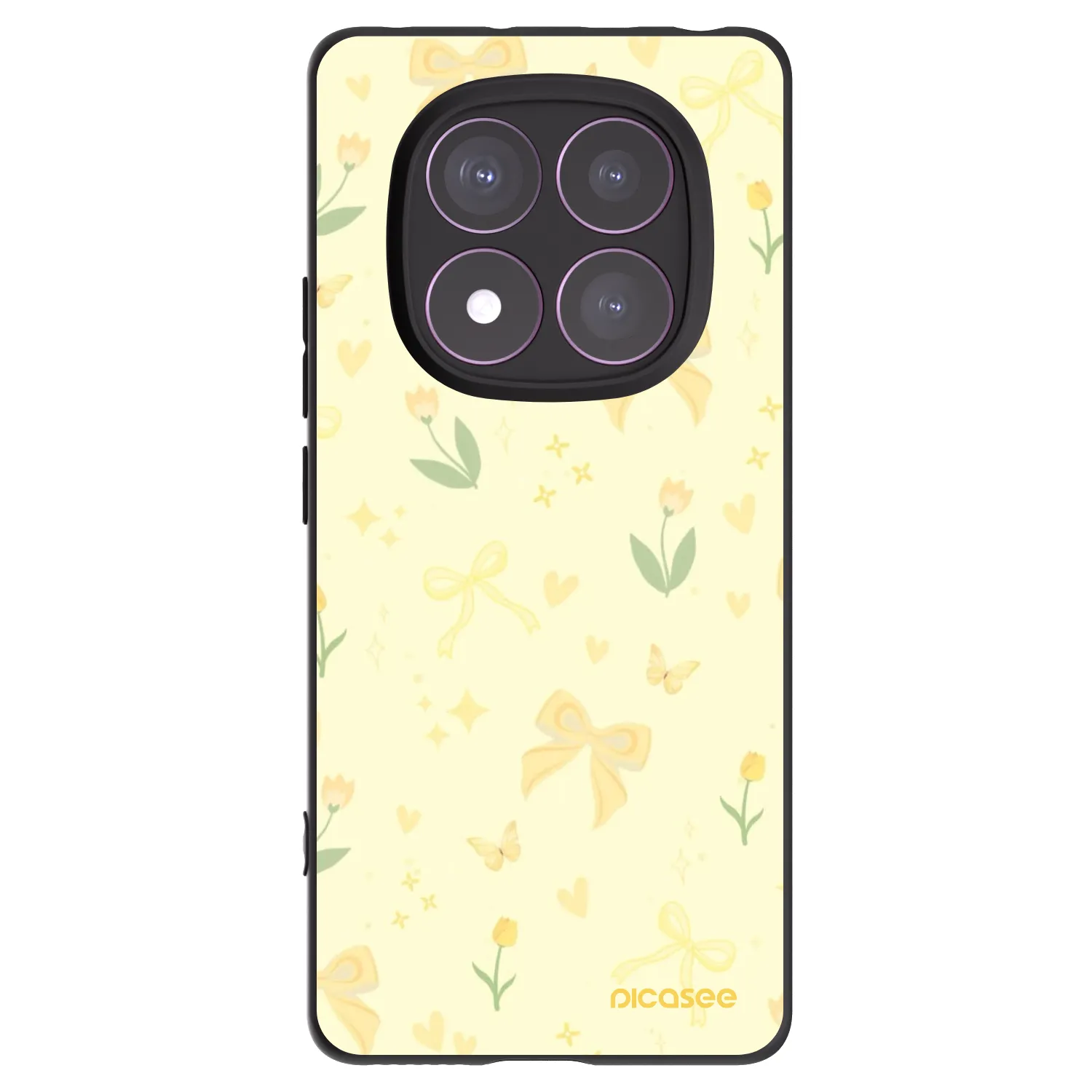 Picasee silikonový černý obal pro Xiaomi Redmi Note 14 Pro 4G - Honey Blossom