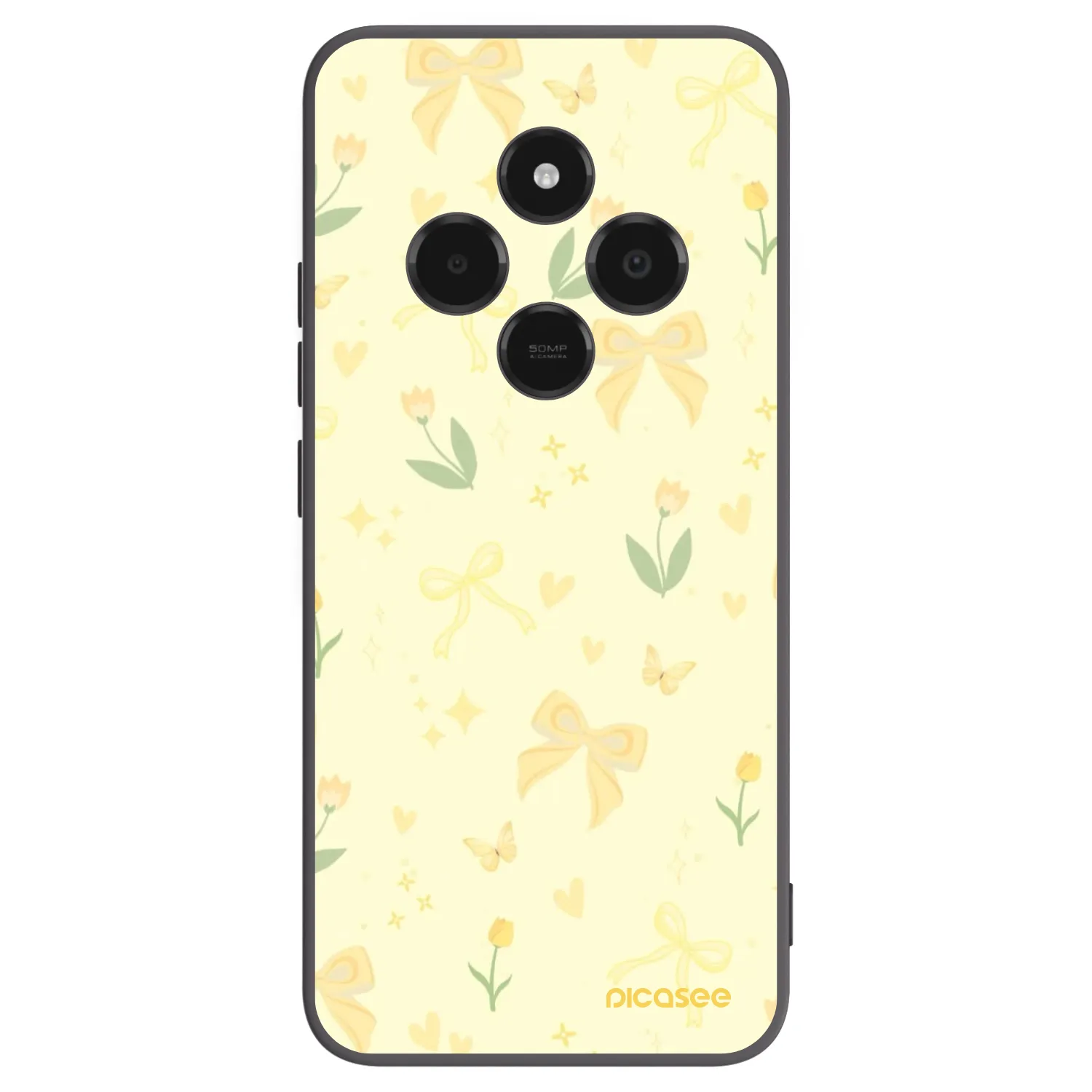 Picasee silikonový černý obal pro Xiaomi Poco C75 - Honey Blossom
