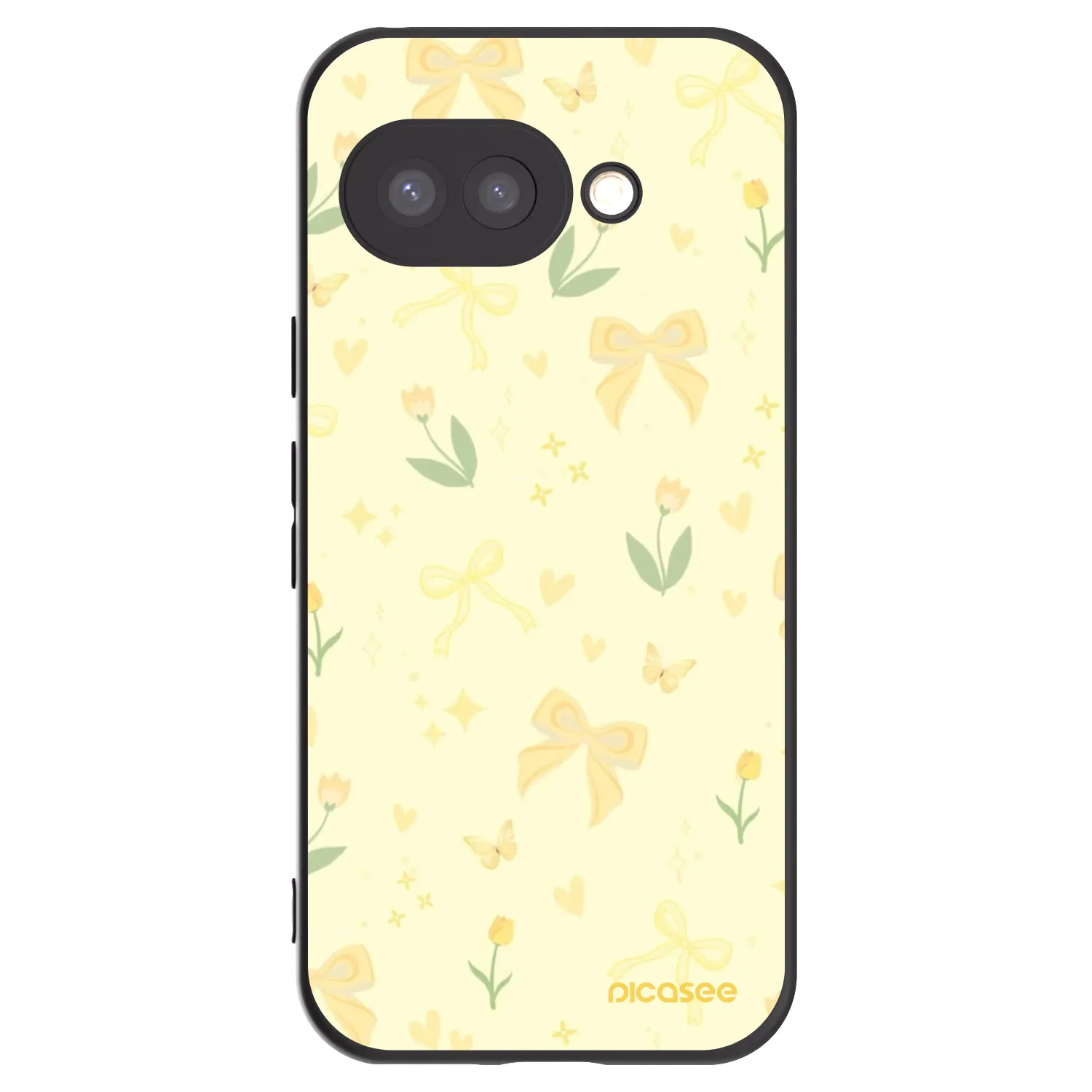 Picasee silikonový černý obal pro Google Pixel 9a - Honey Blossom
