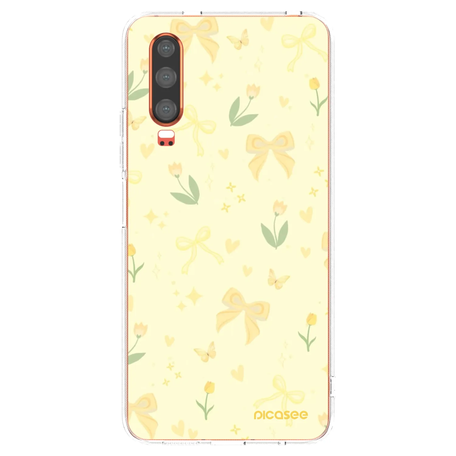 Picasee silikonový průhledný obal pro Huawei P30 - Honey Blossom