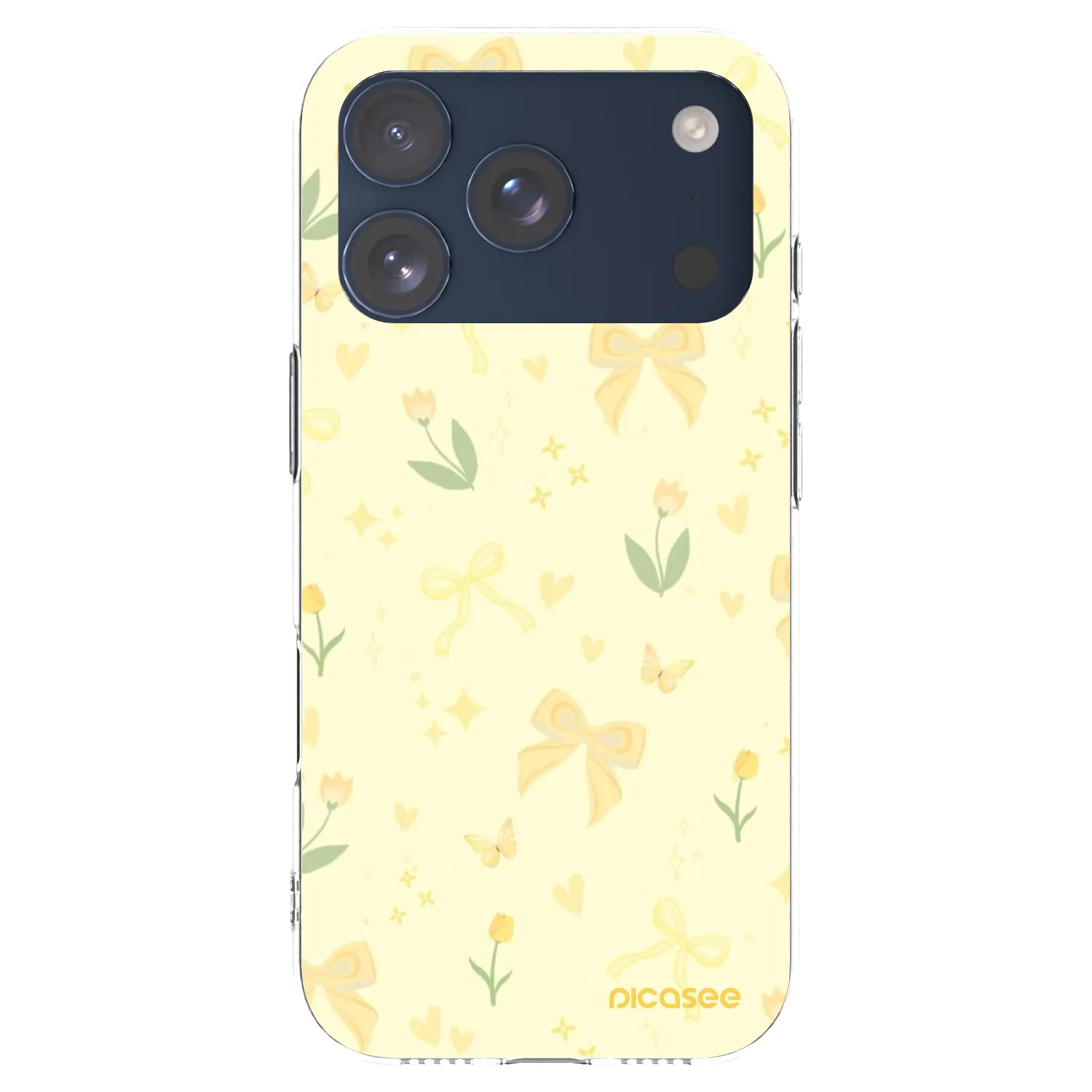 Picasee silikonový průhledný obal pro Apple iPhone 17 Pro - Honey Blossom