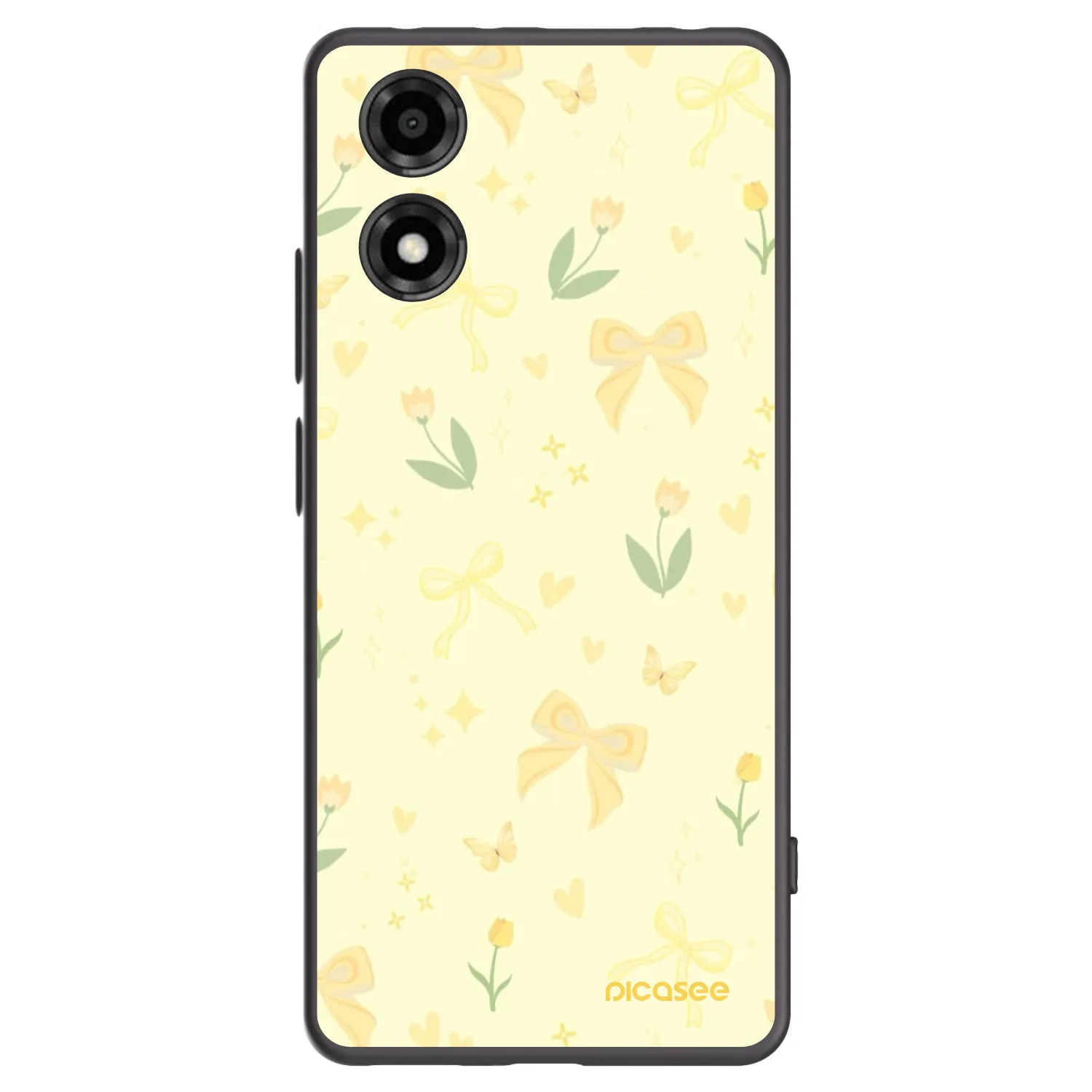 Picasee silikonový černý obal pro Motorola Moto E14 - Honey Blossom