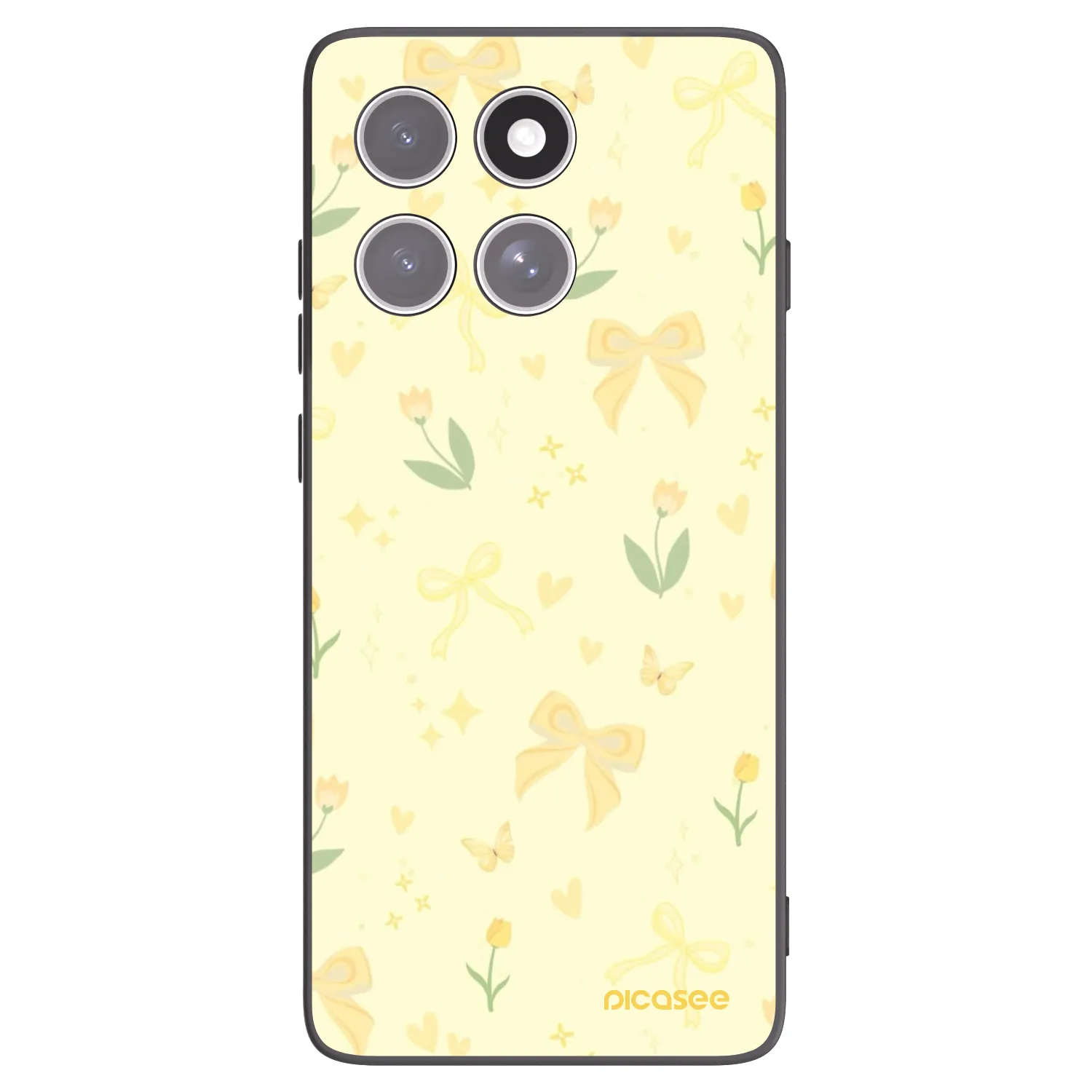 Picasee silikonový černý obal pro Motorola Edge 60 Pro - Honey Blossom