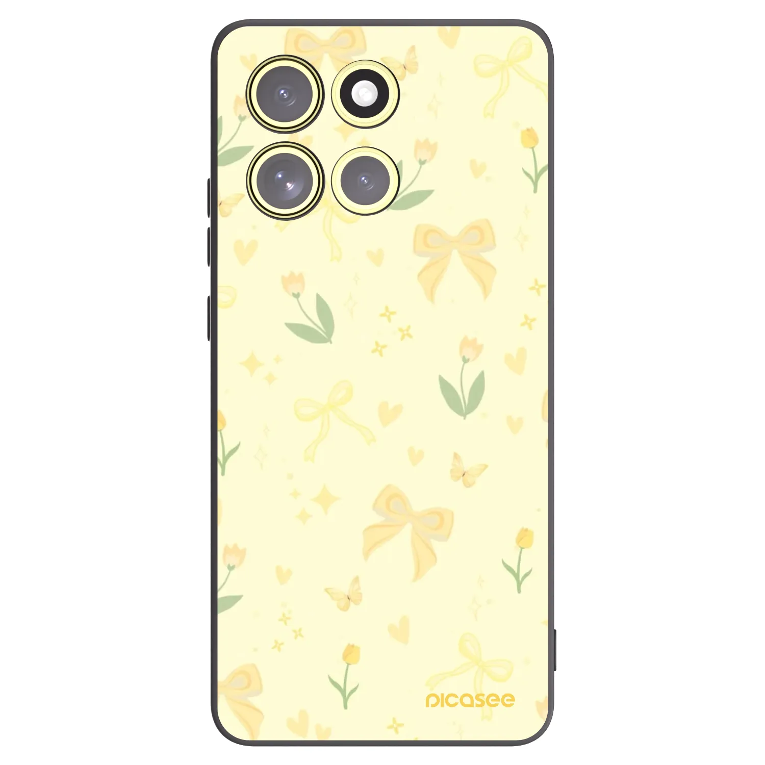 Picasee silikonový černý obal pro Motorola Moto G86 Power 5G - Honey Blossom