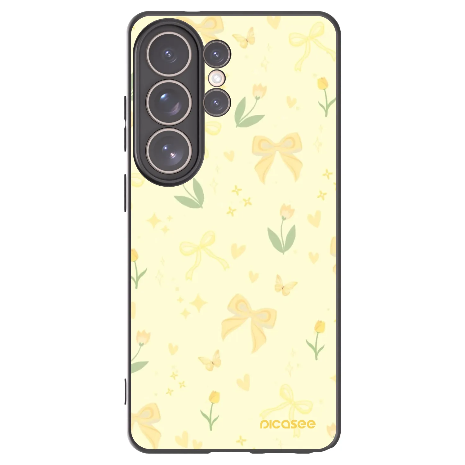 Picasee silikonový černý obal pro Samsung Galaxy S26 Ultra - Honey Blossom