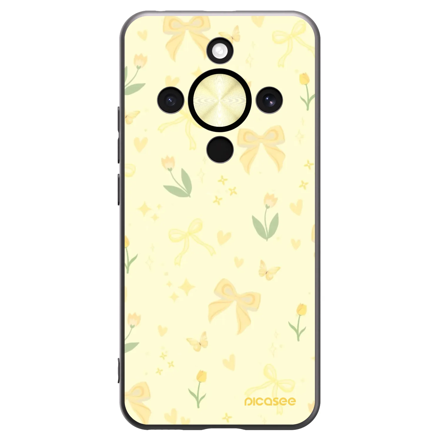 Picasee silikonový černý obal pro Honor Magic8 Lite 5G - Honey Blossom
