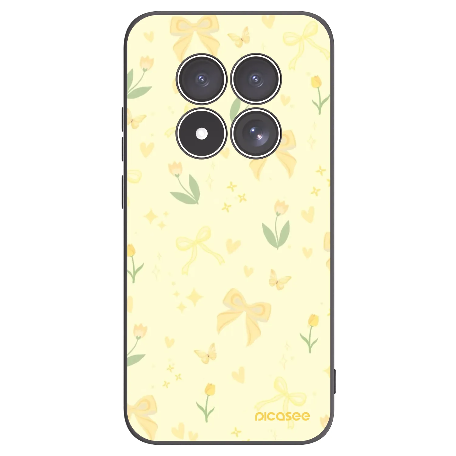 Picasee silikonový černý obal pro Xiaomi Redmi Note 15 Pro 5G - Honey Blossom