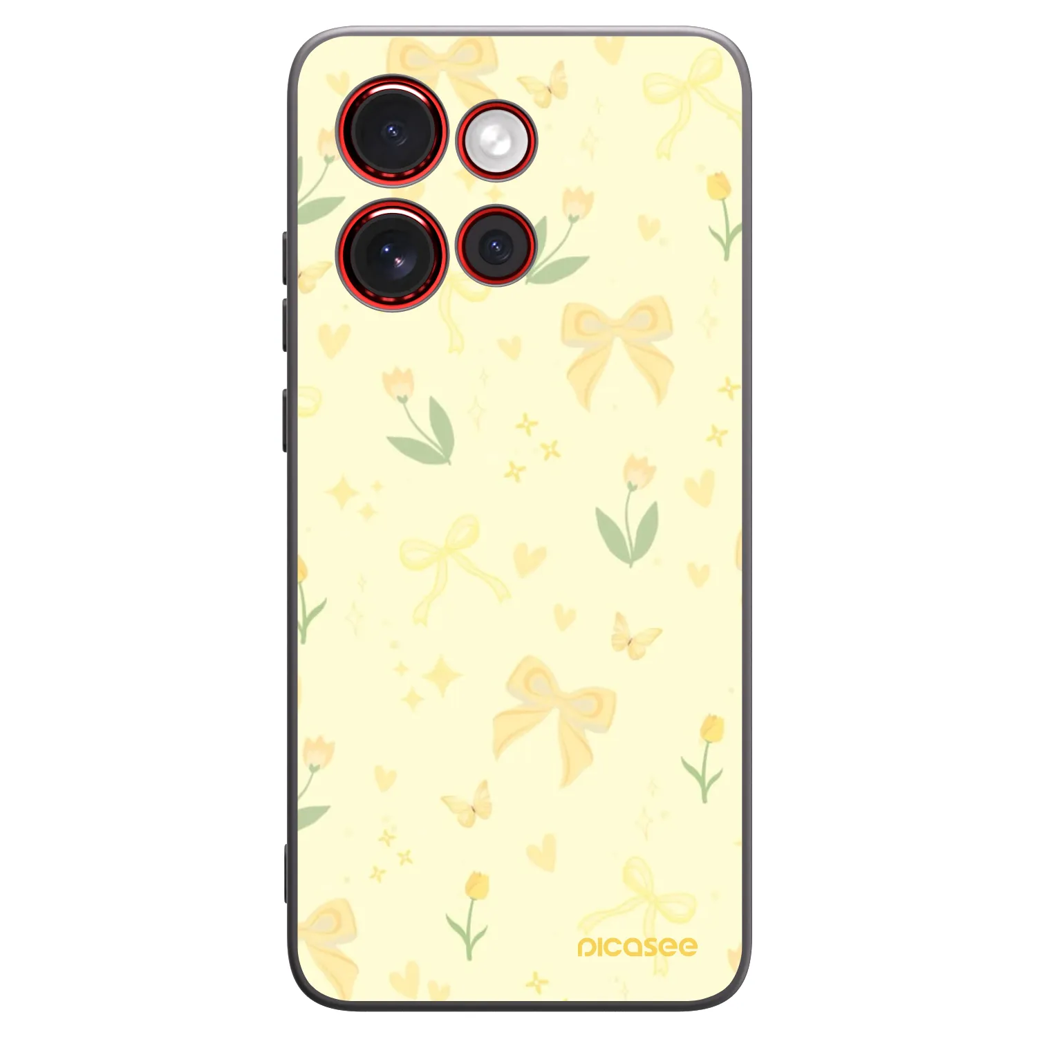 Picasee silikonový černý obal pro Motorola Edge 60 Neo 5G - Honey Blossom
