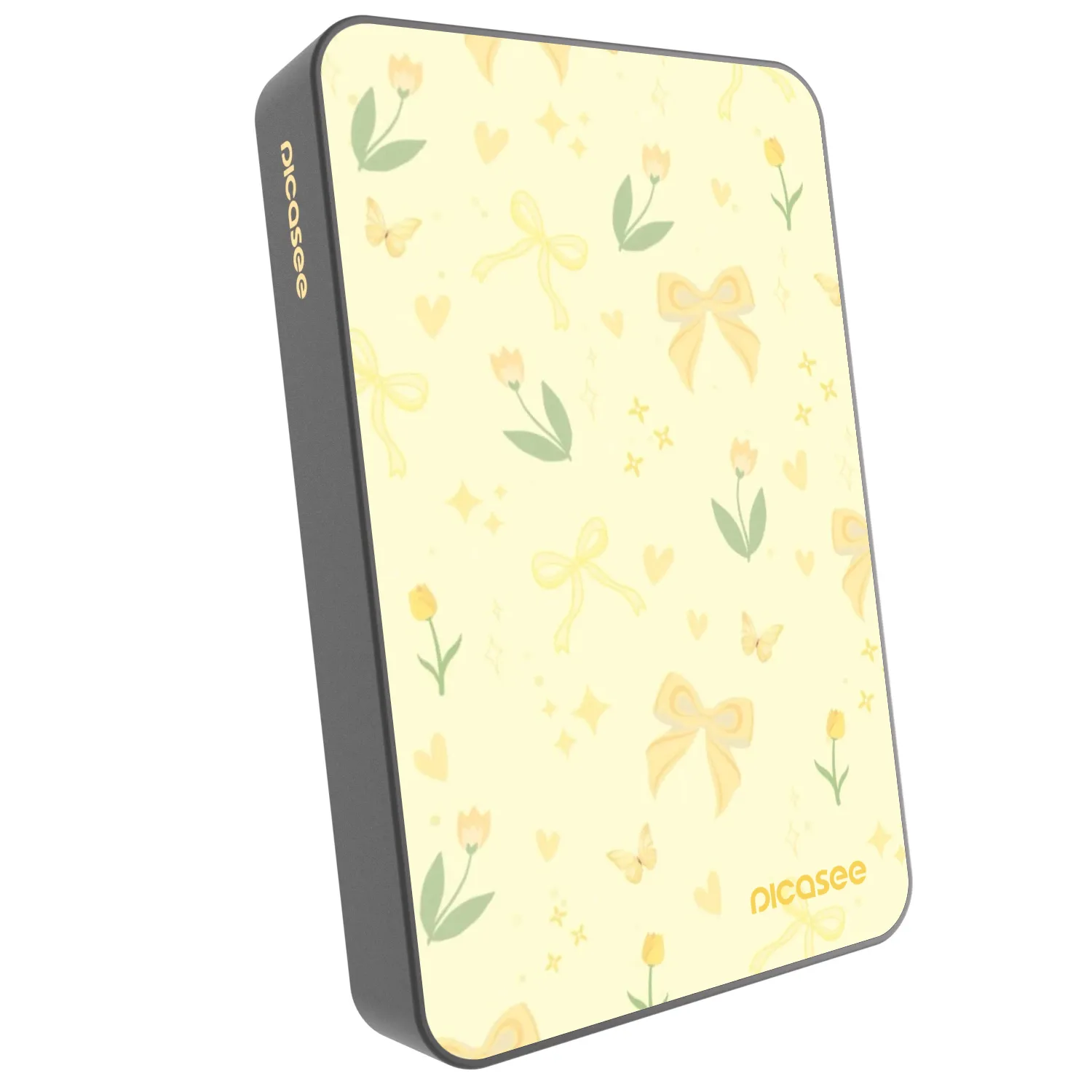 Picasee Powerbanka s MagSafe 10 000 mAh Šedá - Honey Blossom