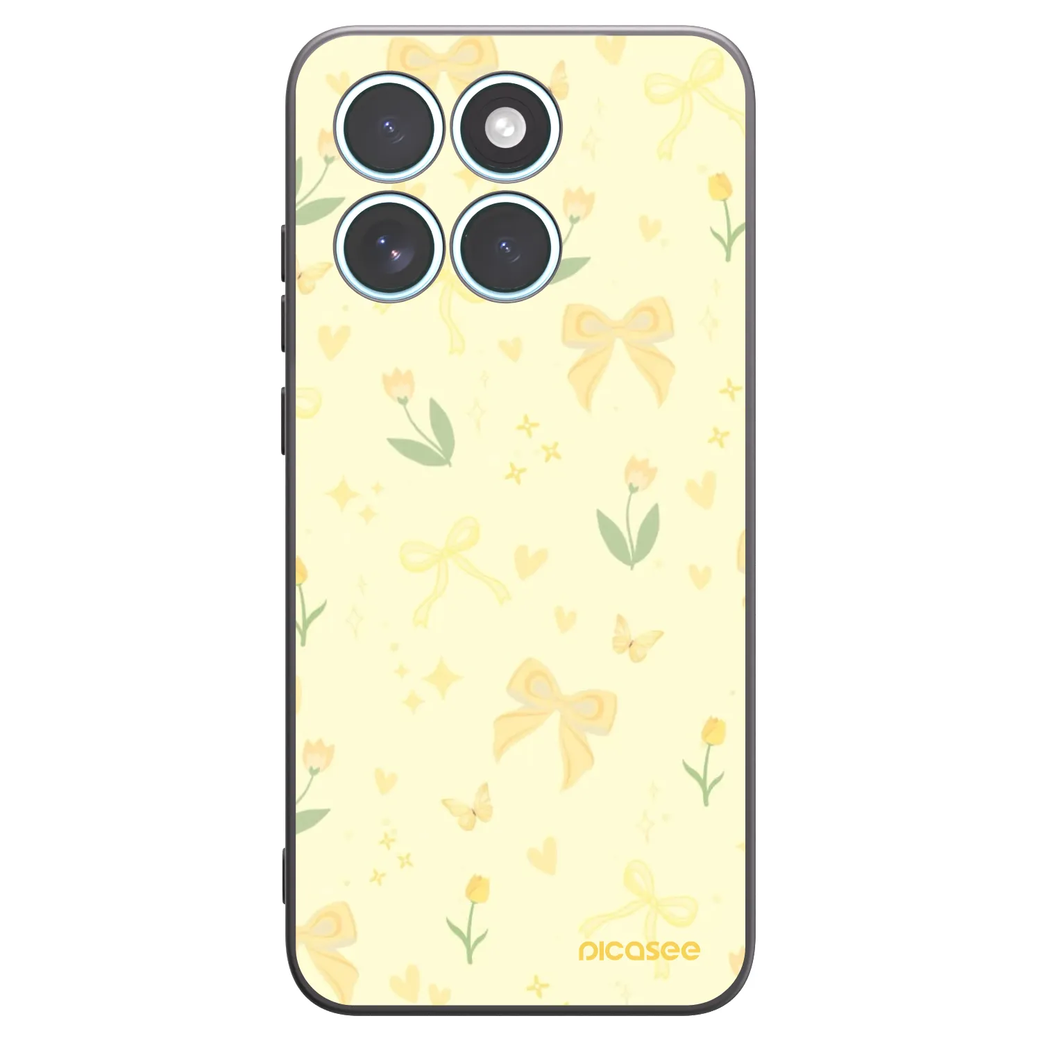 Picasee silikonový černý obal pro Motorola Edge 70 Fusion - Honey Blossom