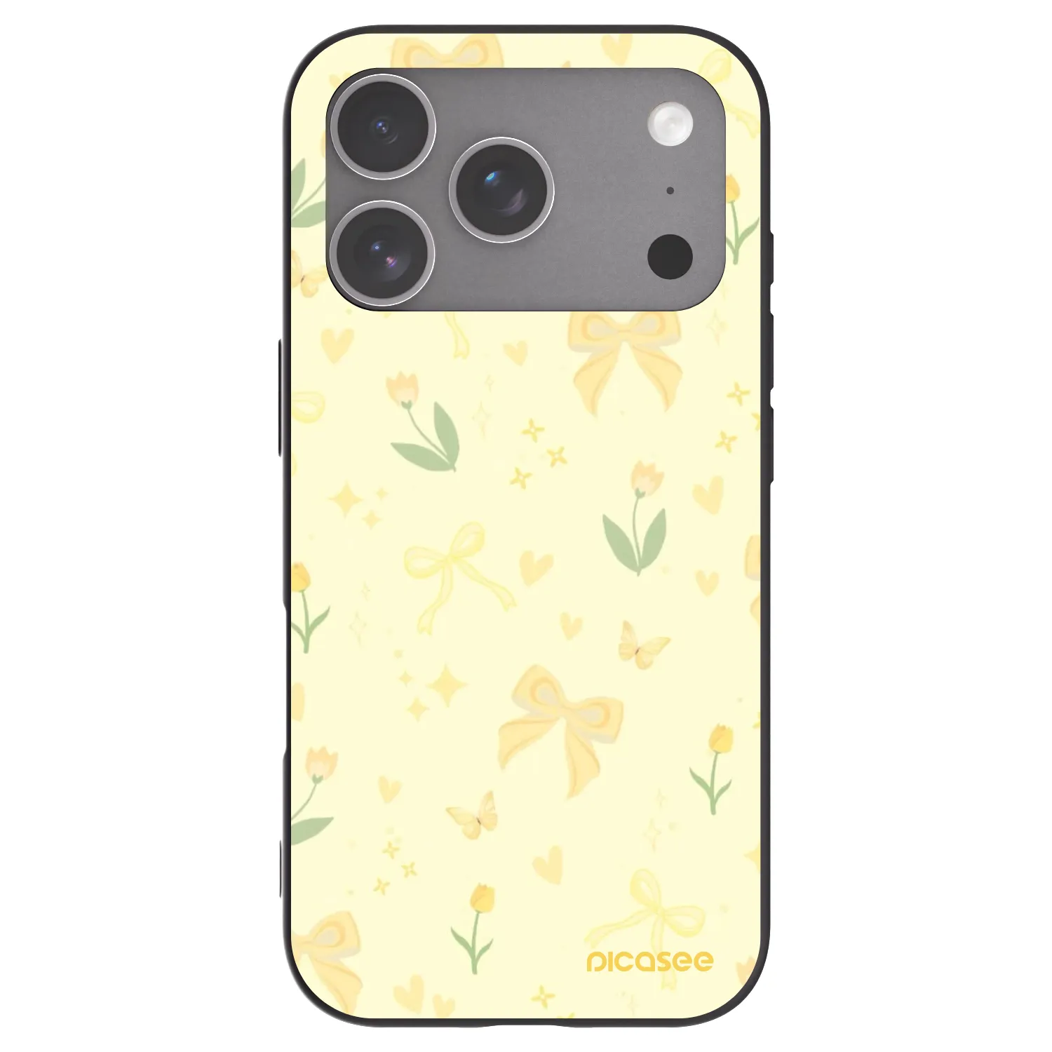Picasee silikonový černý obal pro Apple iPhone 18 Pro - Honey Blossom