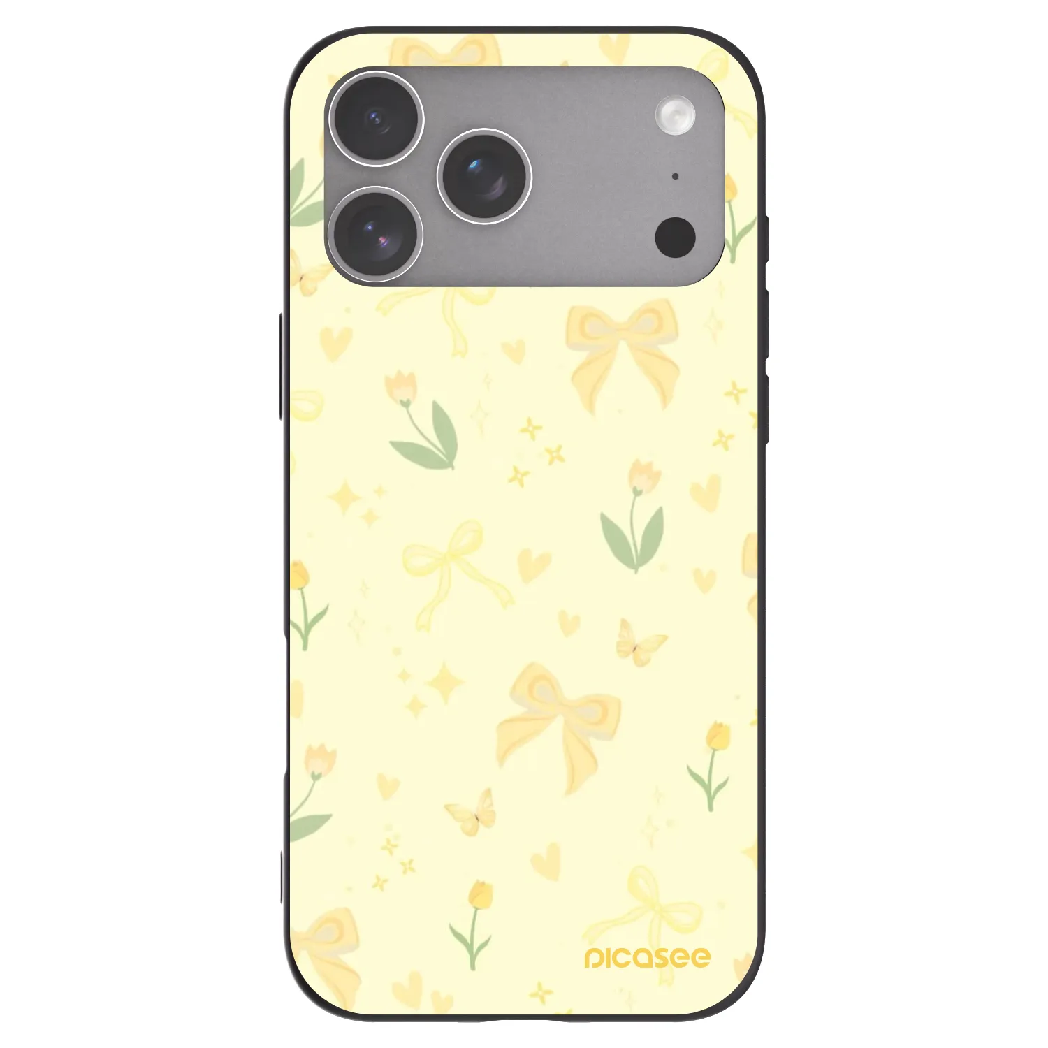 Picasee silikonový černý obal pro Apple iPhone 18 Pro Max - Honey Blossom