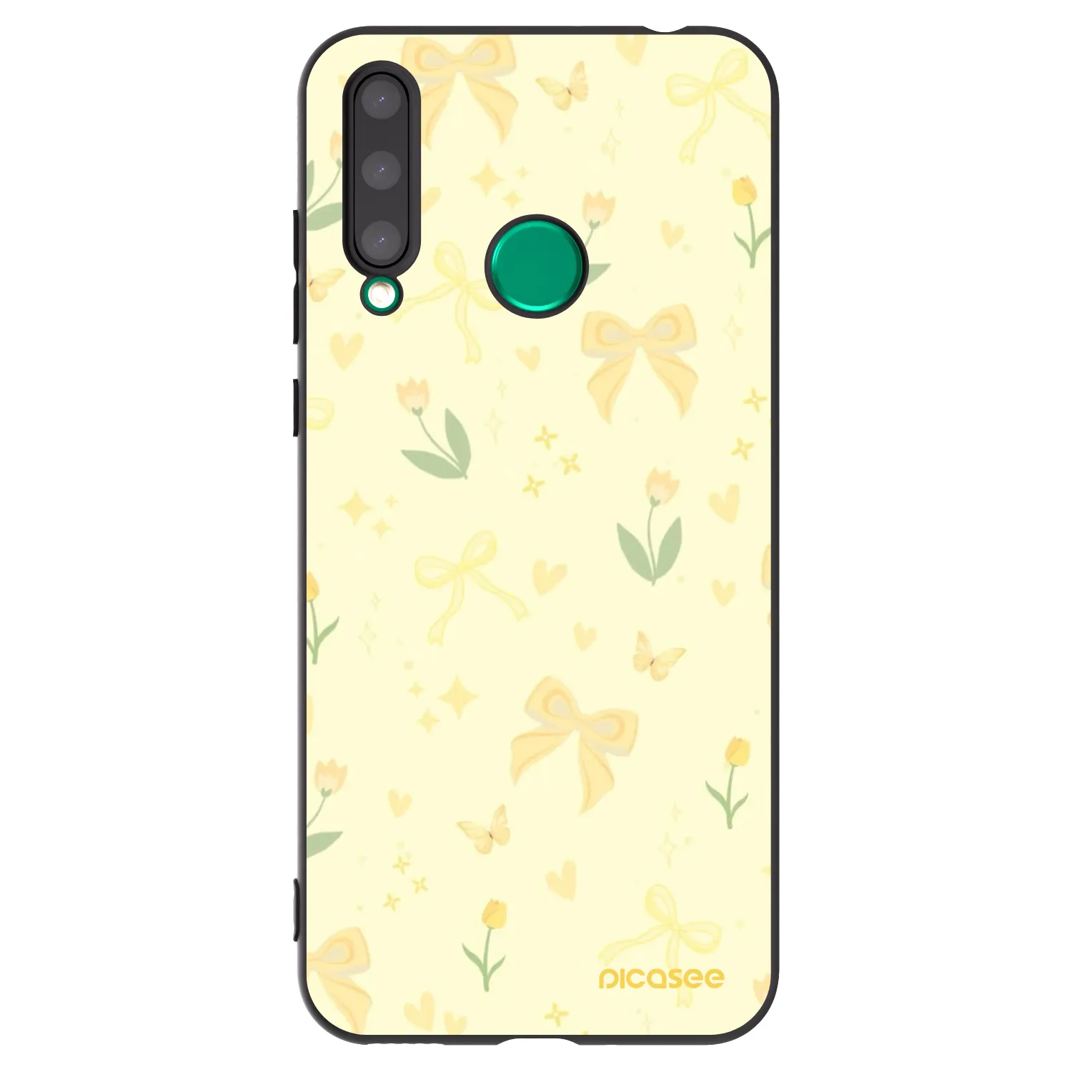 Picasee silikonový černý obal pro Honor 20 Lite - Honey Blossom
