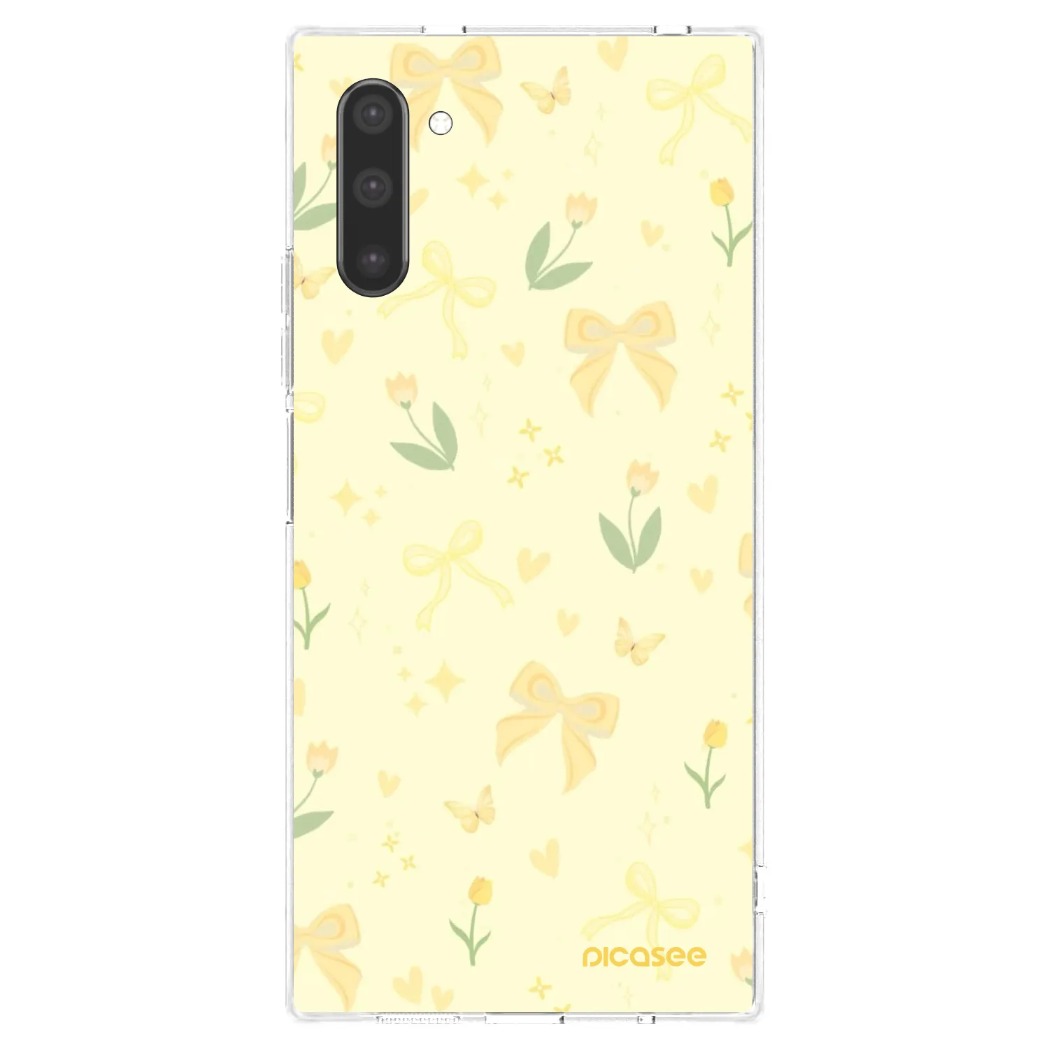 Picasee silikonový průhledný obal pro Samsung Galaxy Note 10 N970F - Honey Blossom