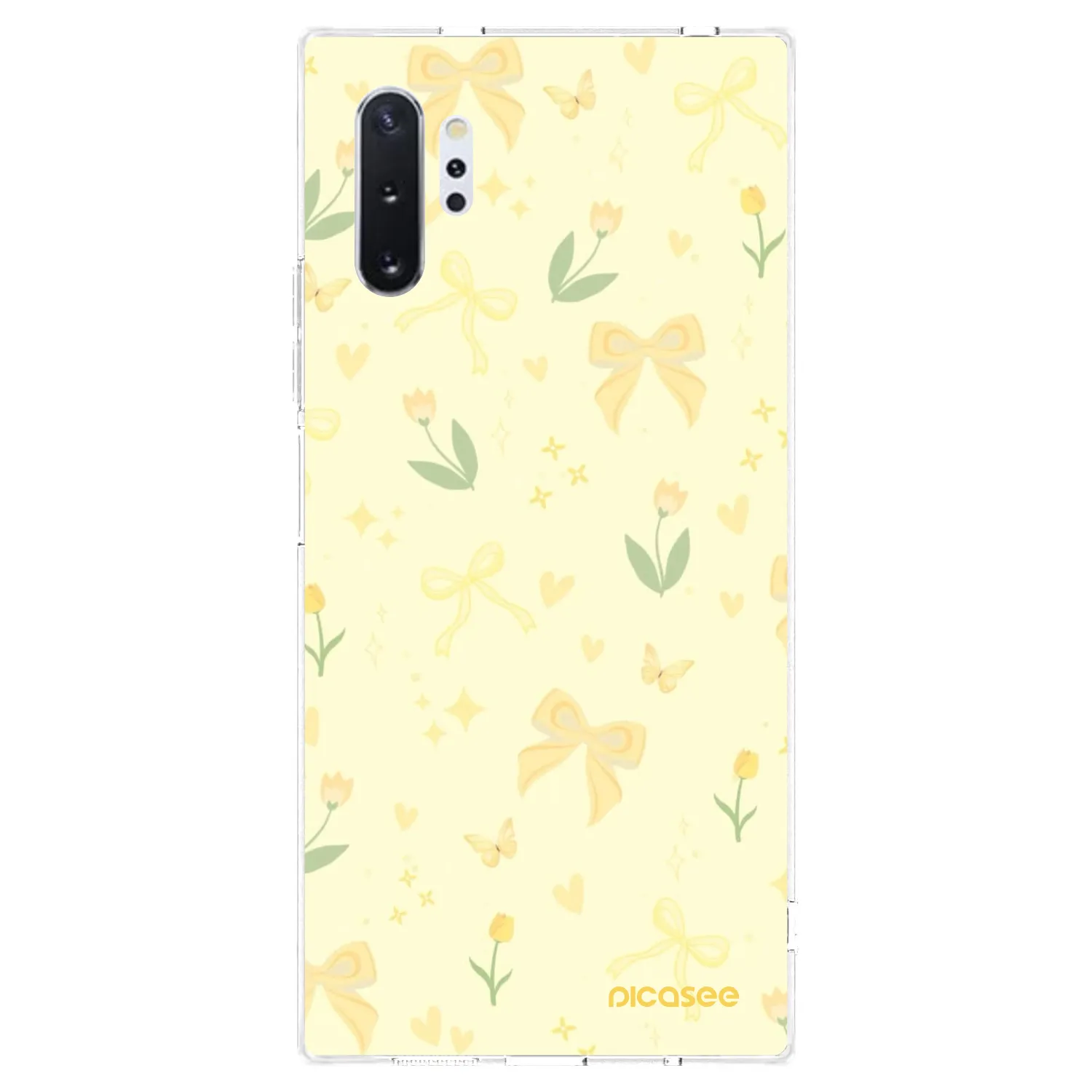 Picasee silikonový průhledný obal pro Samsung Galaxy Note 10+ N975F - Honey Blossom