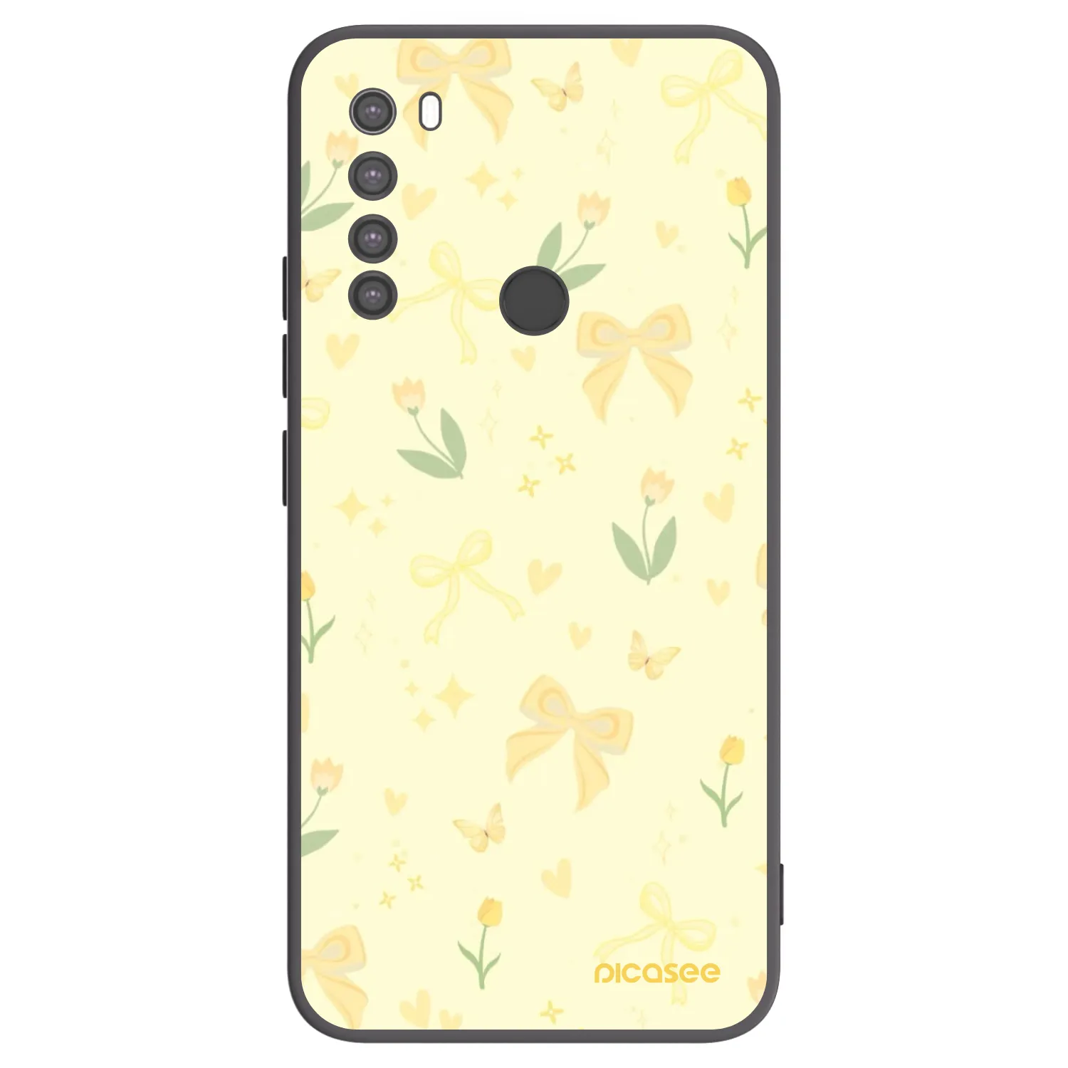 Picasee silikonový černý obal pro Xiaomi Redmi Note 8 - Honey Blossom