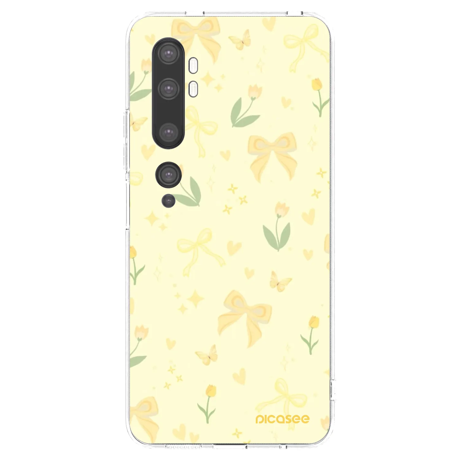 Picasee silikonový průhledný obal pro Xiaomi Mi Note 10 (Pro) - Honey Blossom