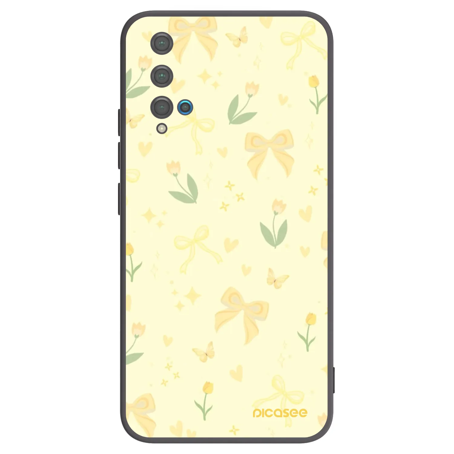 Picasee silikonový černý obal pro Huawei Nova 5T - Honey Blossom