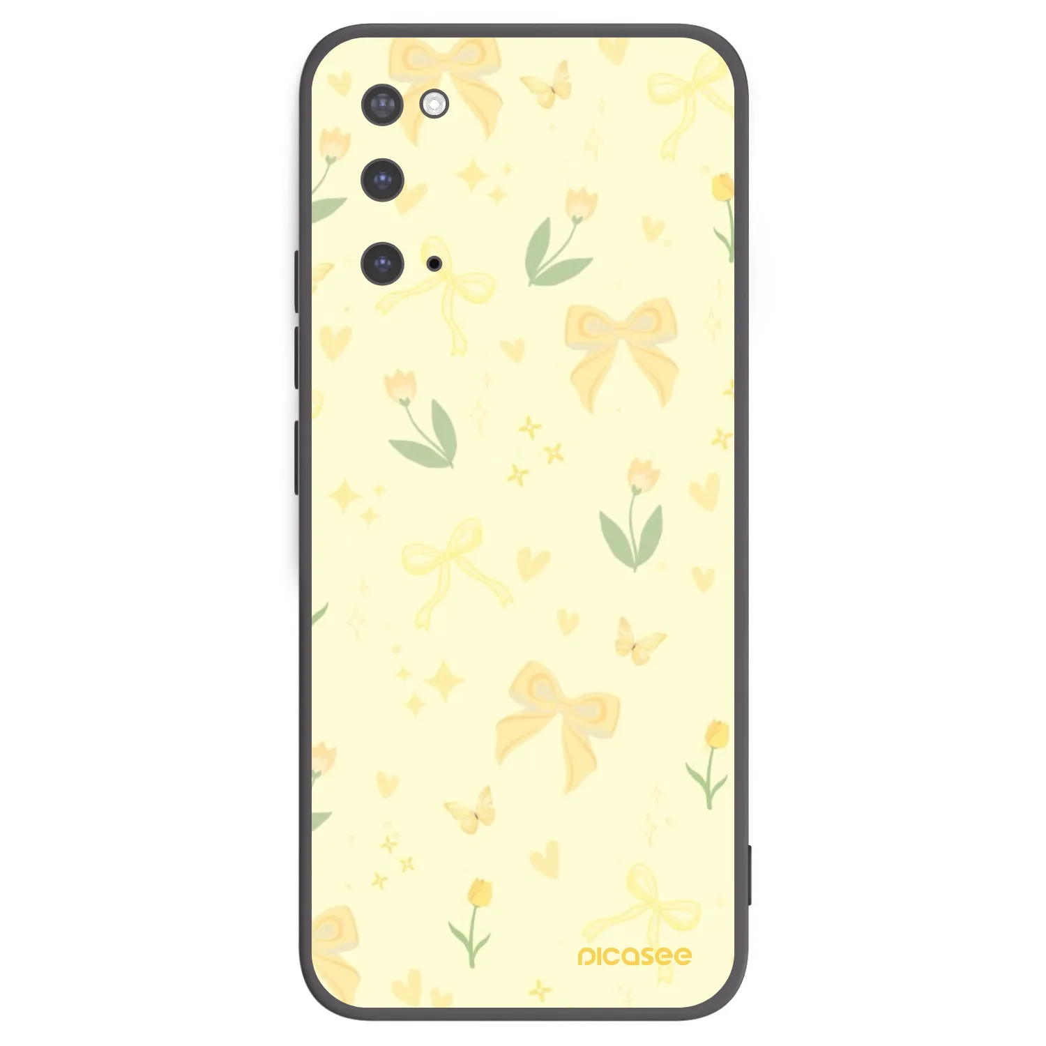 Picasee silikonový černý obal pro Samsung Galaxy S20 G980F - Honey Blossom