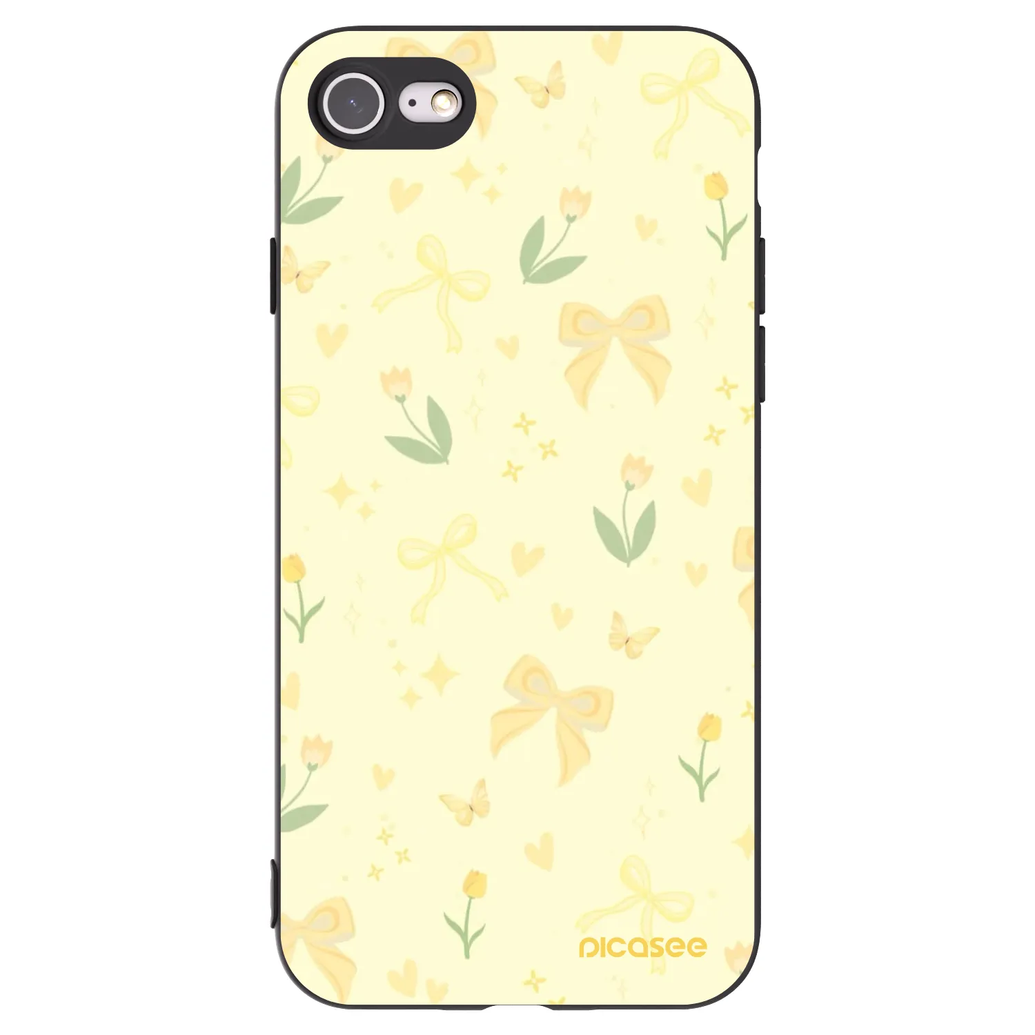 Picasee silikonový černý obal pro Apple iPhone SE 2020 - Honey Blossom