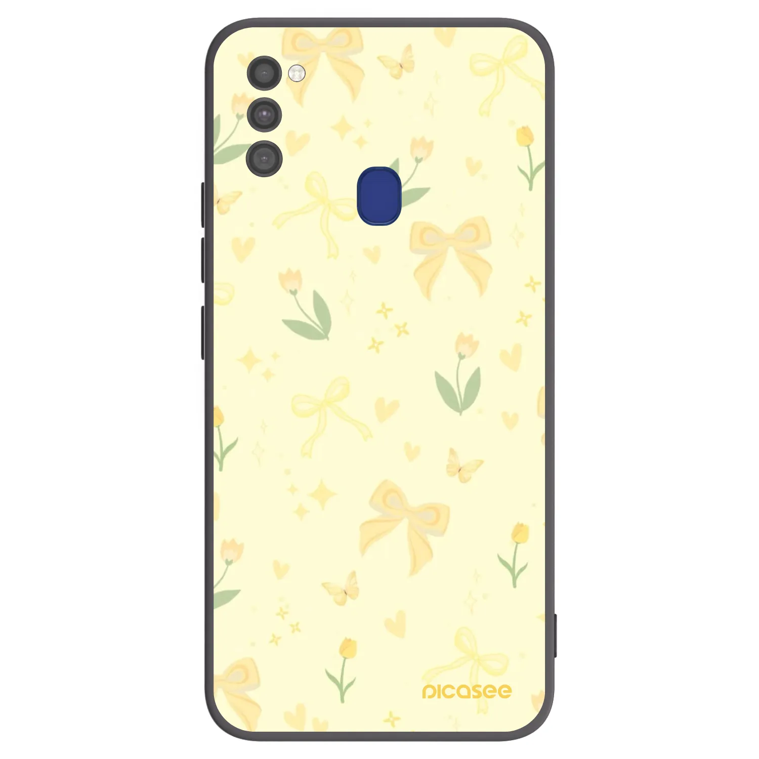 Picasee silikonový černý obal pro Samsung Galaxy M21 M215F - Honey Blossom