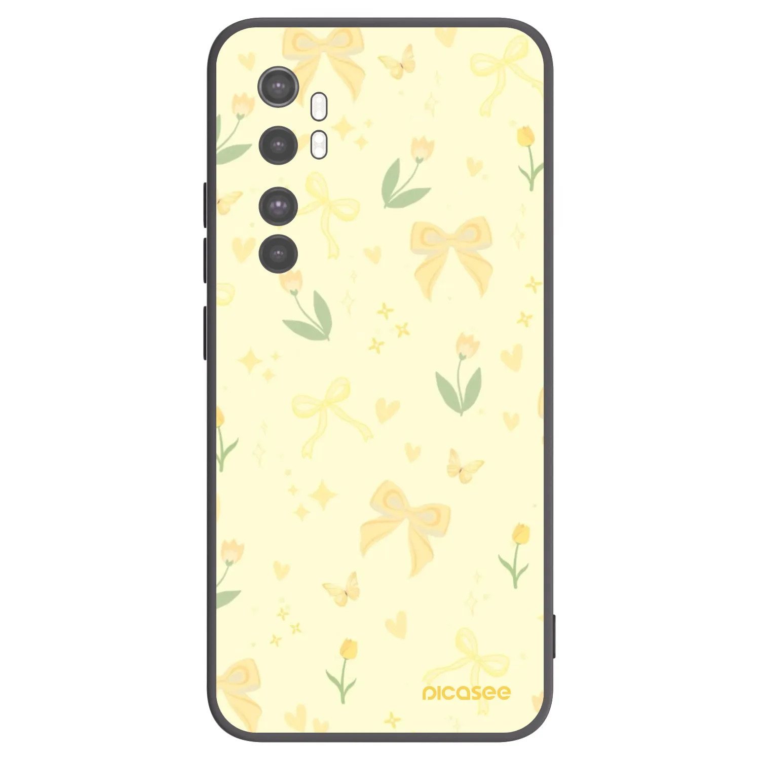Picasee silikonový černý obal pro Xiaomi Mi Note 10 Lite - Honey Blossom