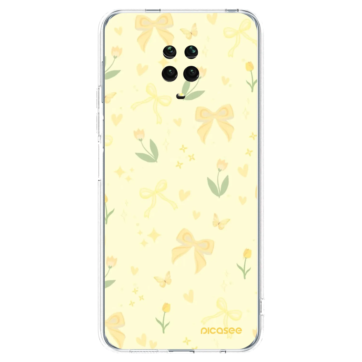 Picasee silikonový průhledný obal pro Xiaomi Redmi Note 9S - Honey Blossom