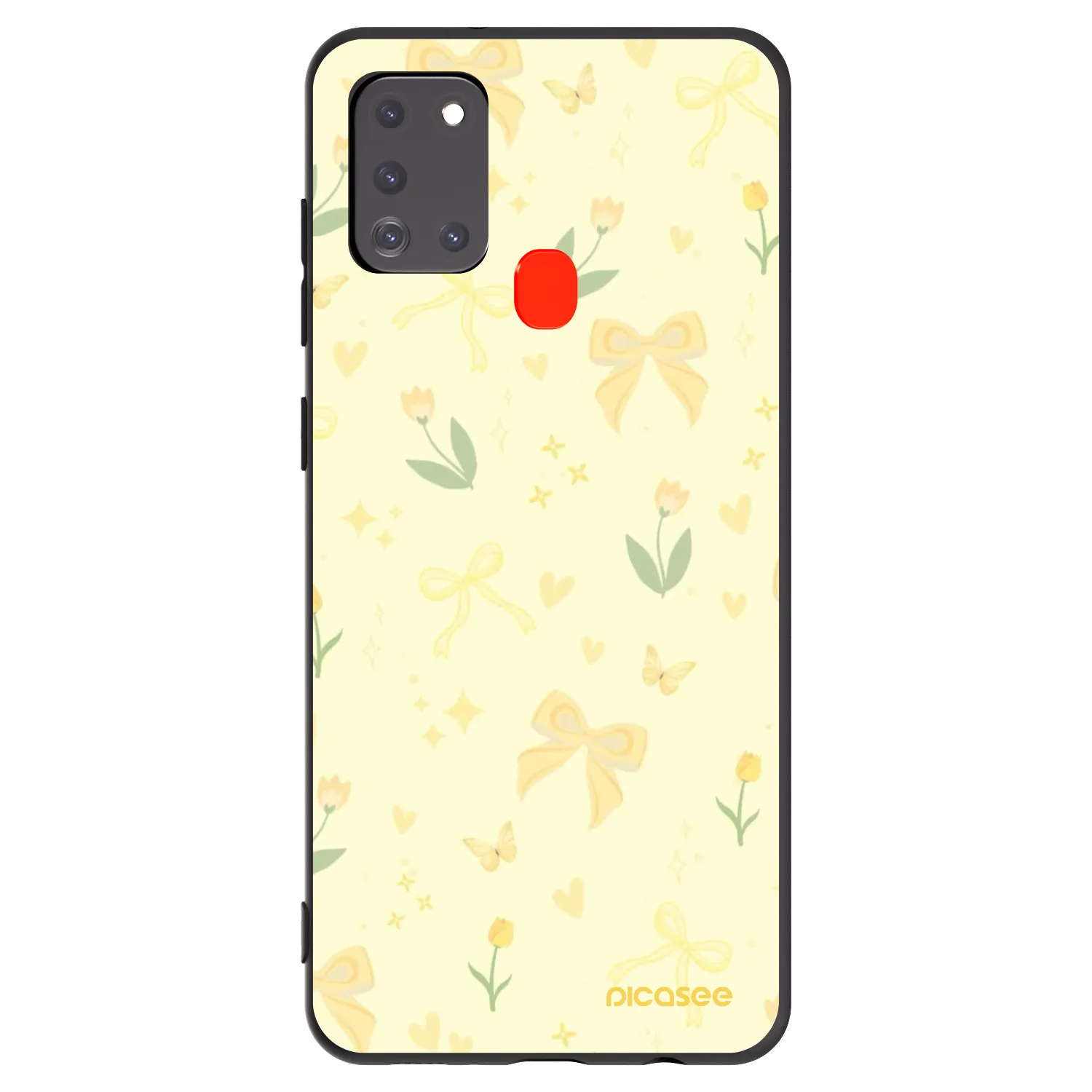Picasee silikonový černý obal pro Samsung Galaxy A21s - Honey Blossom