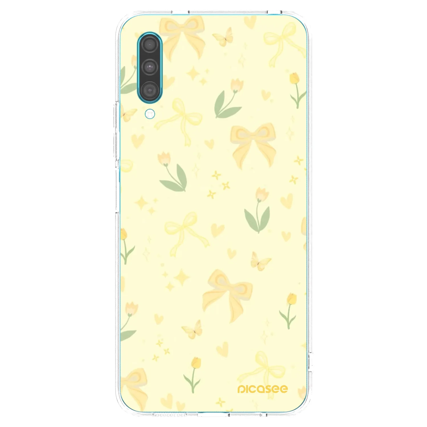 Picasee silikonový průhledný obal pro Samsung Galaxy A30s A307F - Honey Blossom