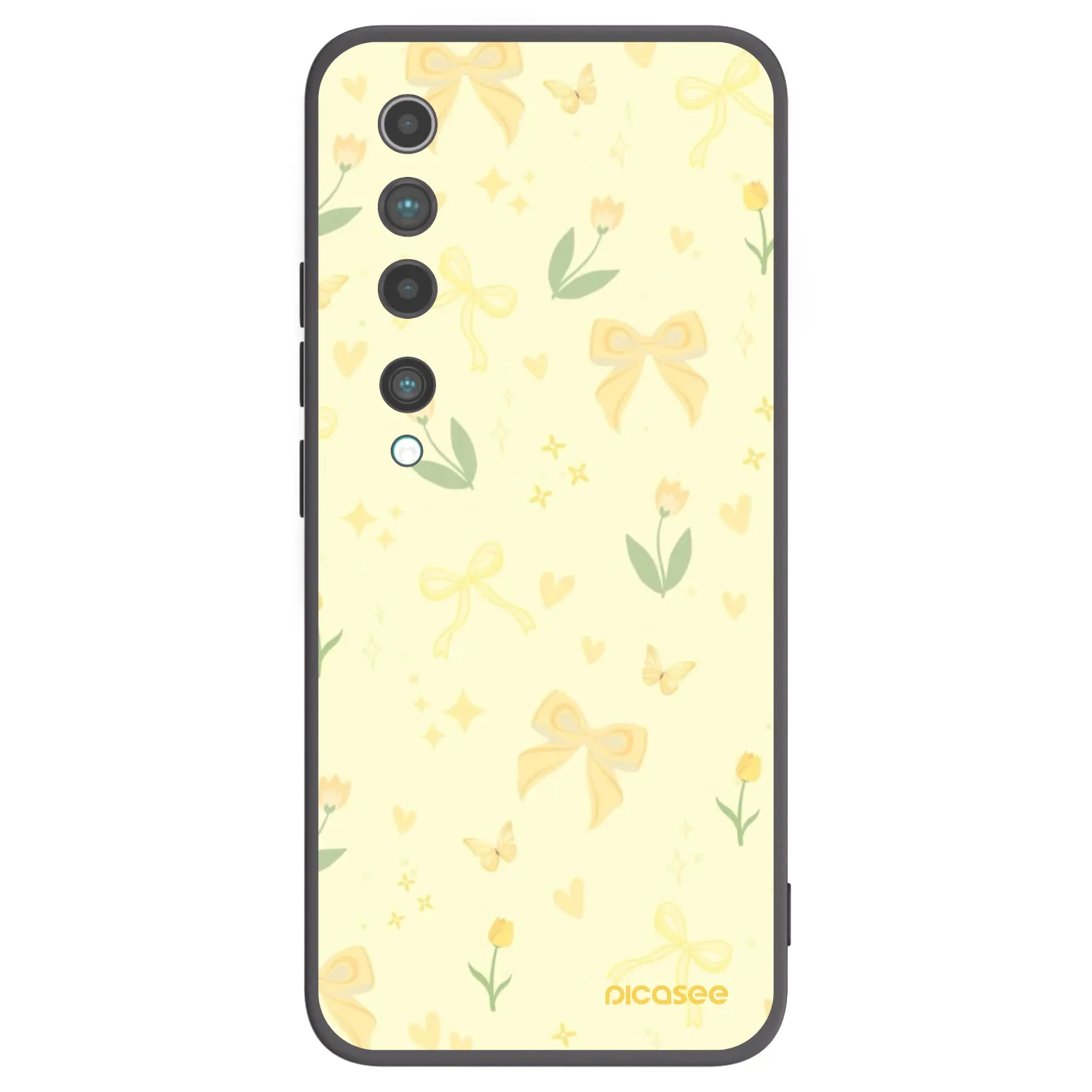Picasee silikonový černý obal pro Xiaomi Mi 10 - Honey Blossom