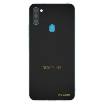 Picasee silikonový průhledný obal pro Samsung Galaxy M11 - Discipline