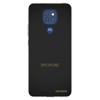 Picasee silikonový průhledný obal pro Motorola Moto G9 Play - Discipline