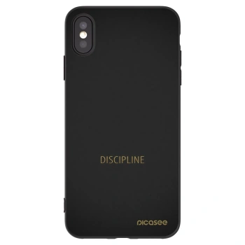 Picasee silikonový černý obal pro Apple iPhone XS Max - Discipline
