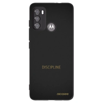 Picasee silikonový černý obal pro Motorola Moto G60 - Discipline
