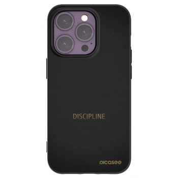 Picasee silikonový černý obal pro Apple iPhone 14 Pro - Discipline