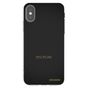 Picasee silikonový průhledný obal pro Apple iPhone X/XS - Discipline