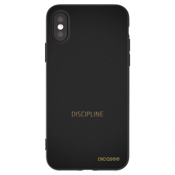 Picasee silikonový černý obal pro Apple iPhone X/XS - Discipline