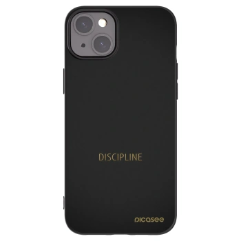 Picasee silikonový černý obal pro Apple iPhone 15 Plus - Discipline